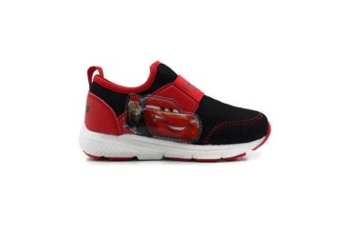 Disney Pixar Cars Lightning McQueen Boy's Lighted Athletic Sneaker, Black/Red (Toddler/Little Kid)