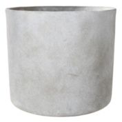 Urban Trends Collection Cement Round Pot with Bottom Base XL Smooth Finish Gray