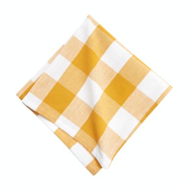 C&F Home Franklin Ochre Gingham Check Napkin, Set of 6. View a larger version of this product image.