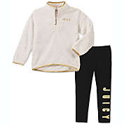 Juicy Couture Little Girl&#39;s 2 Pc Fleece Sweatshirt & Leggings Set White Size 6