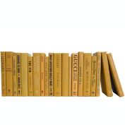 Booth & Williams Saffron Decorative Books, One Foot of Real, Shelf-Ready Books, Buy As Many Feet As You Need
