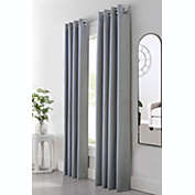MYNE Margaret Grommet Curtain Panel Window Dressing 52 x 95 in Grey