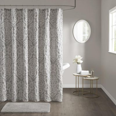 Details about   Madison Park Grace White Solid Cottage Top Shower Curtains for Bathroom 72 X 7 