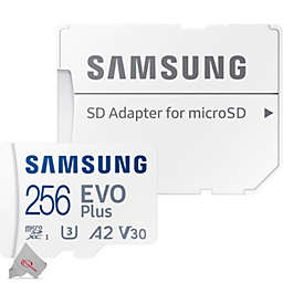 Samsung EVO Plus MicroSD 256GB, 130MBs Memory Card with Adapter