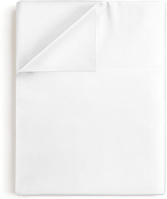 CGK Unlimited Single Cotton Flat Sheet/Top Sheet 400 Thread Count - Queen - White