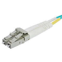 Cable Wholesale 10 Gigabit Aqua OM4 Fiber Optic Cable, LC / LC, Multimode, Duplex, 50/125, 30 meter (98.4 foot)