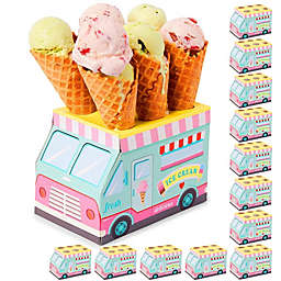 Blue Panda Ice Cream Party Decoration, Truck Stand Cone Holders (7 x 5 x 4.5 in, 12 Pack)
