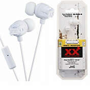 JVC Xtreme Ear Phone Rugged Inner-Ear Deep Bass Headphones In Line Mic WHITE