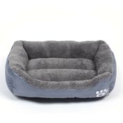 Smilegive Washable Pet Dog Cat Bed Puppy Cushion House Pet Soft Warm Kennel Dog Mat Blanket (Grey-S)