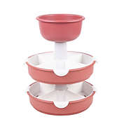 Stock Preferred 360°Rotation Kitchen Hot Pot Platter Drain Basket in Pink