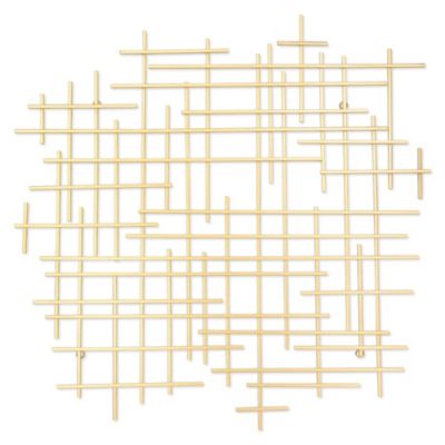 Cheungs Iquara Small Gold Abstract Metal Wall Art