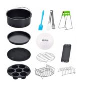 Stock Preferred Air Fryer Accessories Frying Cage Dish Baking Pan Rack 12Pcs 8&#39;&#39;