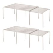 mDesign Adjustable Metal Kitchen/Pantry Shelves  Expandable - 4 Pieces