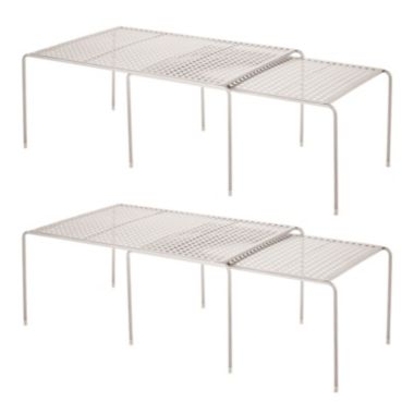 mDesign Adjustable Metal Kitchen/Pantry Shelves Expandable - 4 Pieces. View a larger version of this product image.