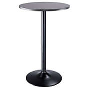 Contemporary Home Living 39.75" Black and Slate Gray Round Pub Table