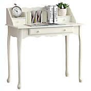 Contemporary Home Living 38" White Traditional French Inspired Secretary Desk