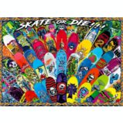 Skate or Die 1000-Piece Jigsaw Puzzle for Adults, Kids   Interactive Brain Teaser, Educational Toys & Games, Home Activities, Building Kit for Creative Play   Nostalgic '90s Gifts for Skateboarders