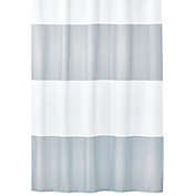 mDesign Bold Stripe Fabric Shower Curtain, Waterproof