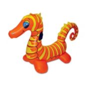 Swim Central Inflatable Orange and Yellow Jumbo Ride on Seahorse Swimming Pool Float, 75-Inch