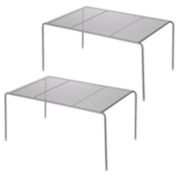 mDesign Metal Closet Organizer Storage Shelf, 2 Pack