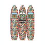 Screen Gems Contemporary Lightweight 3 Panel Vintage Surfboard Screen Room Divider