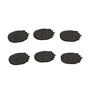 Cast Iron Cabinet Knobs Flower Shaped Drawer Pulls Rustic Brown Set Of 3 BF 