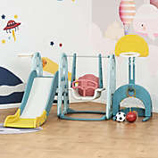 Kitcheniva Multi-Activity Extra Safe Baby Slide and Swing Set for Toddler
