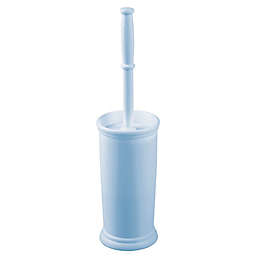 mDesign Compact Plastic Bathroom Toilet Bowl Brush and Holder