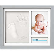 KeaBabies Baby Handprint and Footprint Kit, Personalized Baby Picture Frame Print Kit, Baby Keepsake Gifts (Cloud Gray)