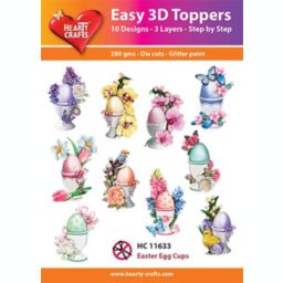 Hearty Crafts Easy 3D Toppers  Easter Egg Cups