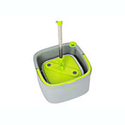 Easy Gleam 360 Spin Mop Bucket Set with Spin Wringer, Mop and Wringer Set, Microfiber Mop and Bucket (Green)