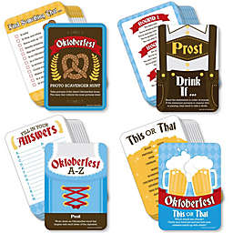 Big Dot of Happiness Oktoberfest - 4 Beer Festival Games - 10 Cards Each - Gamerific Bundle
