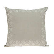 Nassau Collection 20" Beige and White Elegant Transitional Accent Throw Pillow