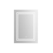 Vyaya Ontario 24 in. W x 32 in. H Rectangular Silver Aluminum Recessed or Surface Mount LED Mirror Medicine Cabinet