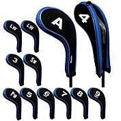 Kitcheniva 12-Piece Neoprene Zippered Golf Club Head Covers, Blue