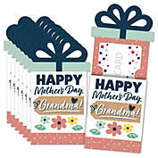 Big Dot of Happiness Grandma, Happy Mother&#39;s Day - We Love Grandmother Money and Gift Card Sleeves - Nifty Gifty Card Holders - Set of 8