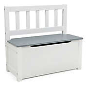 Gymax Kids Storage Stool Children Wooden Bench Chair Toddler Furniture w/ Safety Hinge