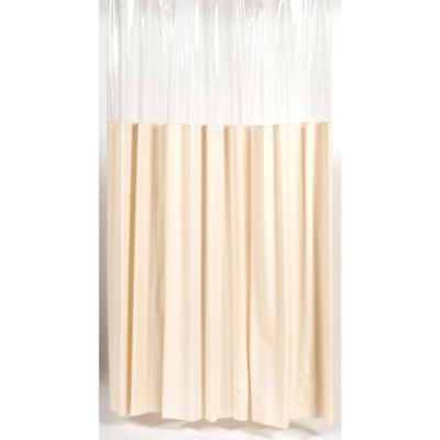 Carnation Home Fashions E" x tra Long "Window" Vinyl Shower Curtain - Ivory 72" x 84"