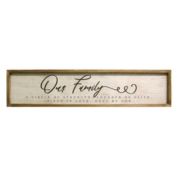 HomeRoots Home Decor Our Family Wooden and Metal Wall Decor - 321211