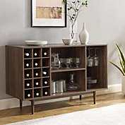 Crosley Furniture Liam Wine Storage Sideboard Walnut