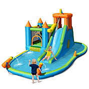 Slickblue Inflatable Water Slide with Bounce House and Splash Pool without Blower for Kids