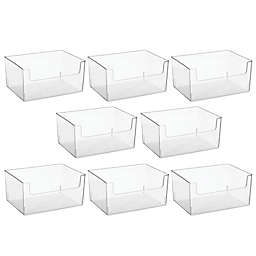 mDesign Open Front Plastic Storage Bin for Cube Furniture, 10