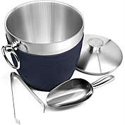 MEGACASA 2.8 Liter Insulated Stainless Steel Ice Bucket with Ice Tongs and Lid