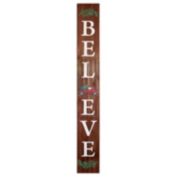 Christmas Believe Wood Porch Sign - Brown 9.5 W x 72 H