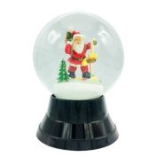 Alexander Taron 7" Black and Red Perzy Snow Globe Large Santa Snow Ball Decoration