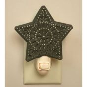 Slickblue Punched Star Night Light - Rustic Brown