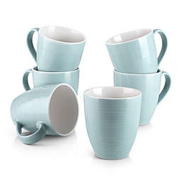 DOWAN Coffee Mug Set of 6, 17Oz Ceramic Coffee Cups with Handle