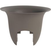 Bloem Modica Plastic Rail Pot Planter, Charcoal 12"