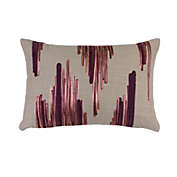 Contemporary Home Living Set of 2 Brown and Maroon Embroidered Rectangular Cotton Throw Pillows 16"
