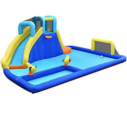 Costway-CA 6-in-1 Inflatable Water Slide Jumping House without Blower